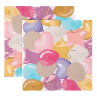 Сервировочные салфетки, Праздничные шарики, 33*33 см, 20 шт.