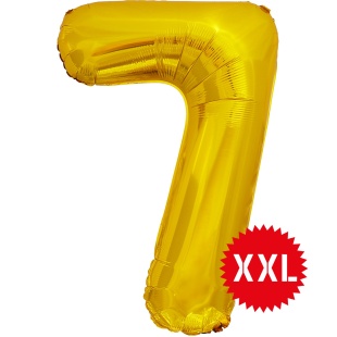 Шар (50''/127 см) Цифра, 7 XXL, Золото, 1 шт. в уп.