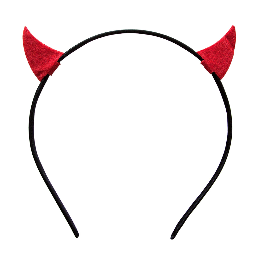 Ободок, Рожки Чертика, Красный, 1 шт. 