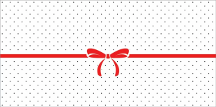 Конверт для денег, Красный бант (горошек), 10 шт.