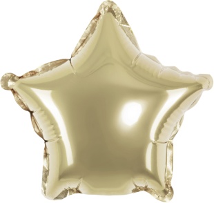 Шар с клапаном (5''/13 см) Микро-звезда, Белое золото, Металлик, 1 шт.
