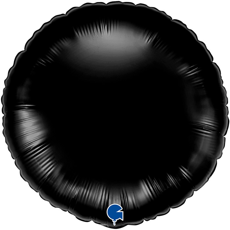 Шар (36''/91 см) Круг, Черный, 1 шт. в уп.