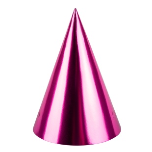 Колпаки, Фуксия, Металлик, 16 см, 6 шт. в упак. 