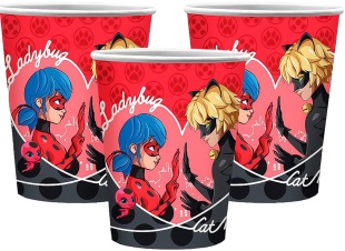 Стаканы (250 мл) Леди Баг и Супер-кот, 6 шт.