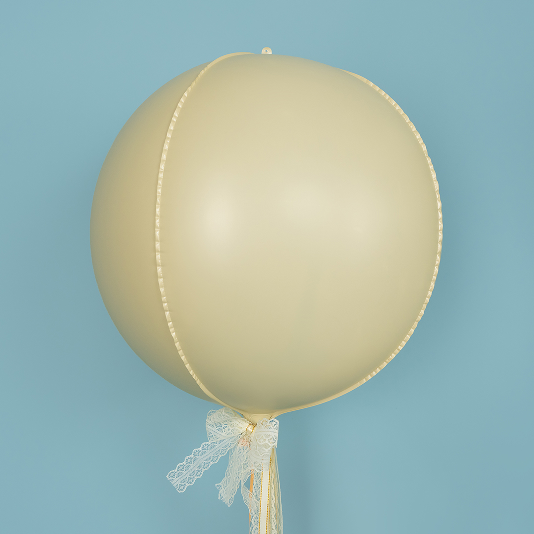 Шар 3D (22''/56 см) Сфера, Белый песок, 1 шт.