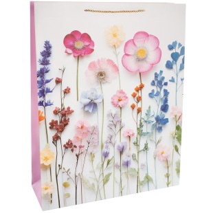 Пакет подарочный, 210гр, Цветочная мелодия, Дизайн №1, 55*43*15 см, 1 шт.