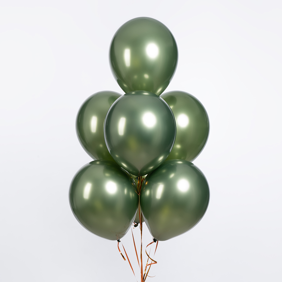 Шар (12''/30 см), Ретро, Авокадо, хром, 50 шт.