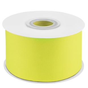 Лента атласная (3,8 см*22,85 м) Желтый неон, 1 шт.