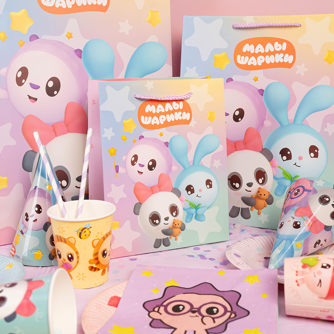 Пакет подарочный, 210гр, Малышарики, 41*31*12 см, 1 шт.