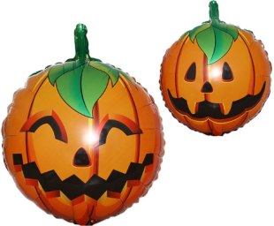 Шар (18''/46 см) Круг, Тыква на Хэллоуин, Оранжевый, 1 шт.