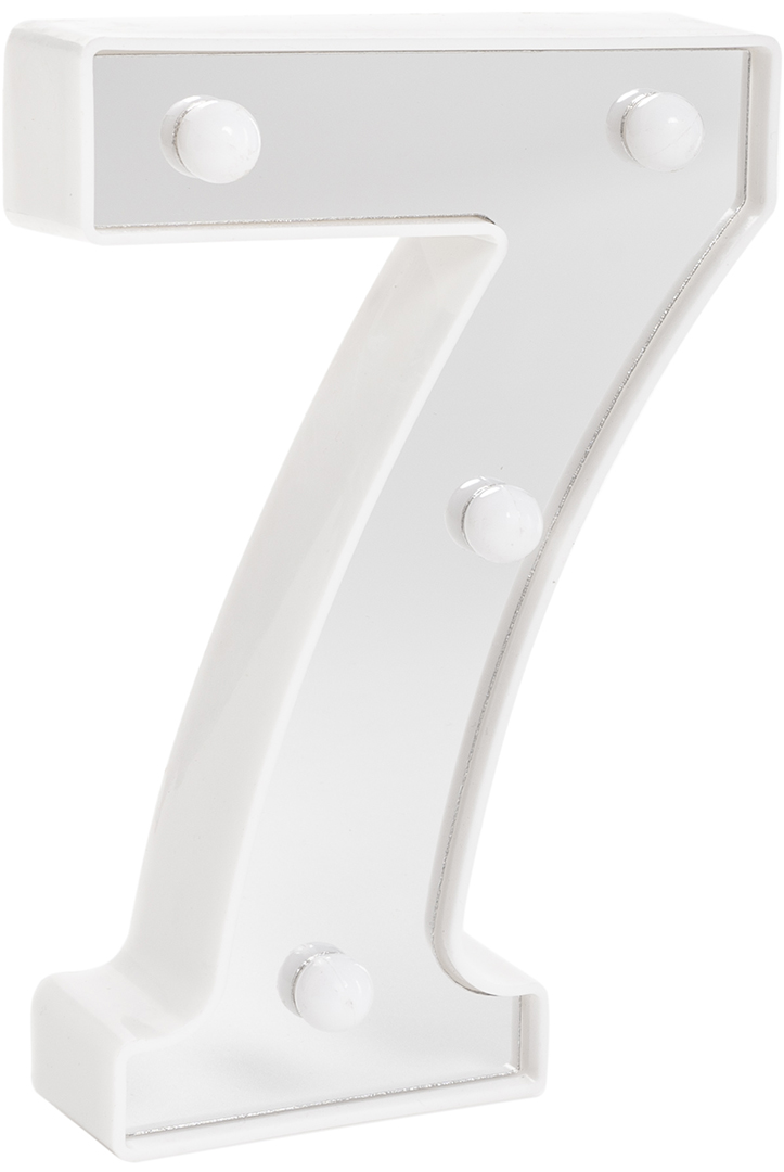 Световая фигура Цифра, 7, 16 см. Серебро, 1 шт.