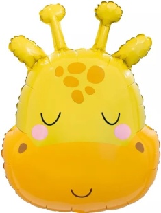 Шар (29''/74 см) Фигура, Голова, Милый Жираф, 1 шт.