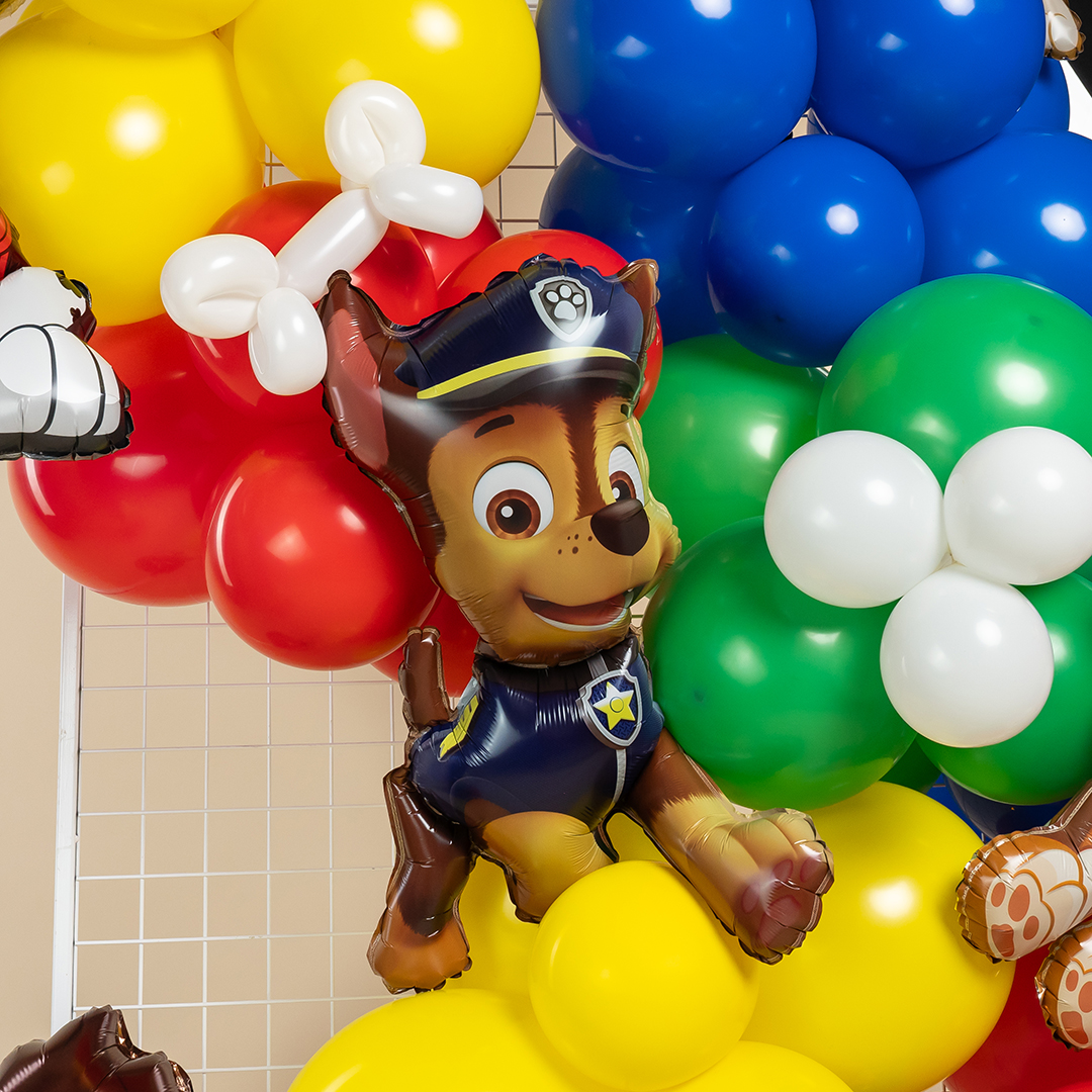 Шар (24''/61 см) Фигура, Щенок Полицейский (надув воздухом), 1 шт. в уп.