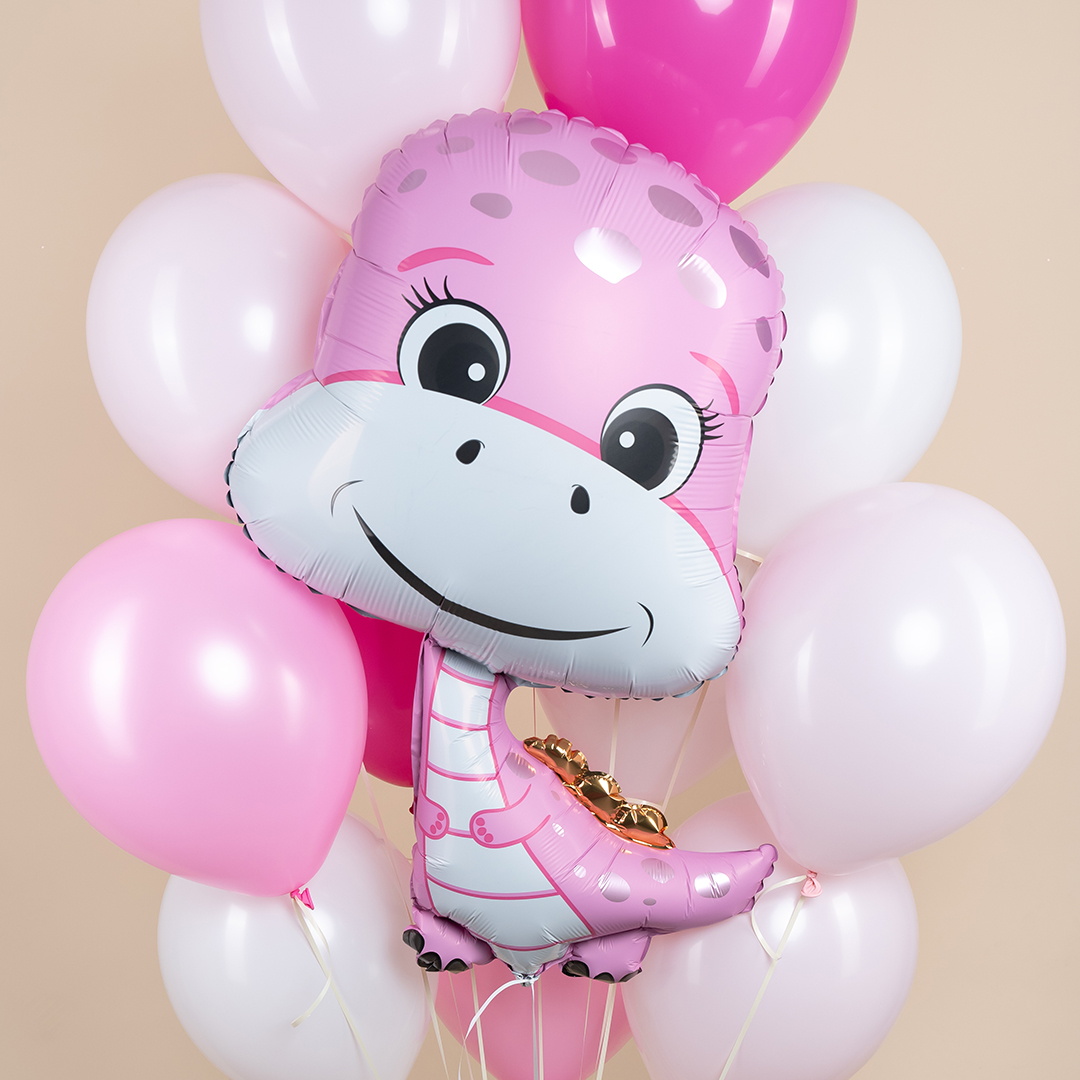 Шар (38''/97 см) Фигура, Динозаврик Девочка, 1 шт. в уп.