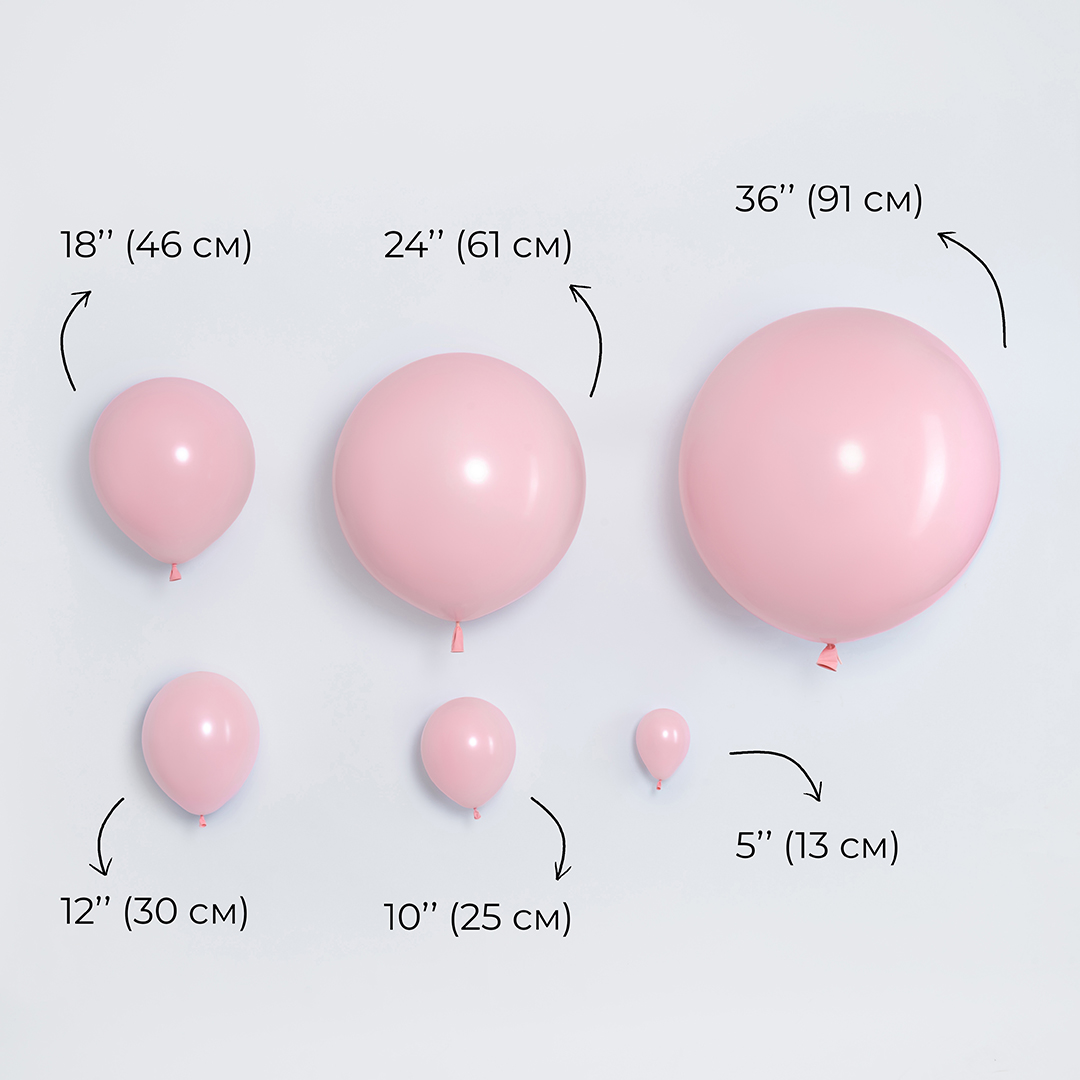 Шар (10''/25 см), Светло-розовый, пастель, 100 шт.