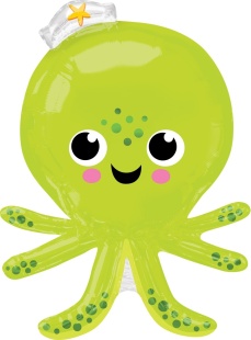 Шар с клапаном (16''/41 см) Мини-фигура, Осьминог, 1 шт.