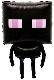 Шар (26''/66 см) Фигура, Пиксельный монстр, Черный, 1 шт.