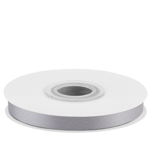 Лента атласная (0,7 см*22,85 м) Серебро, 1 шт.