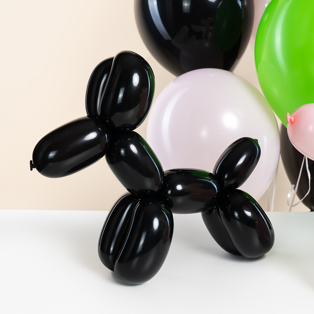 Шар (3''/8 см) ШДМ, Черный (080), пастель, 50 шт.