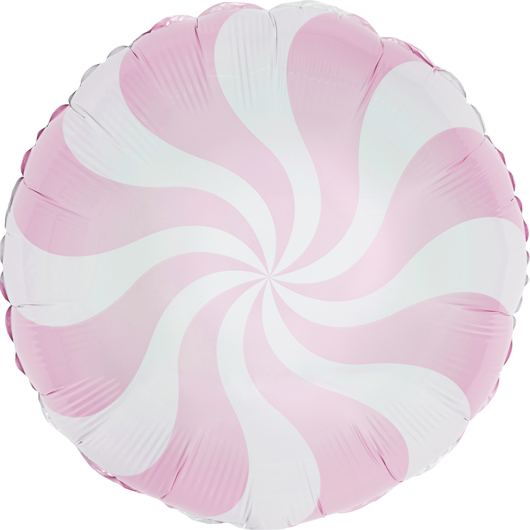 Шар (18''/46 см) Круг, Леденец, Розовый, Макарунс, 1 шт.