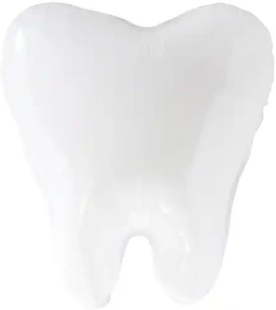 Шар (21''/53 см) Фигура, Зубик, Белый, 1 шт. в уп.