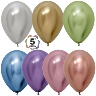 Шар (5''/13 см), Reflex, Зеркальный блеск, Ассорти, хром, 50 шт.