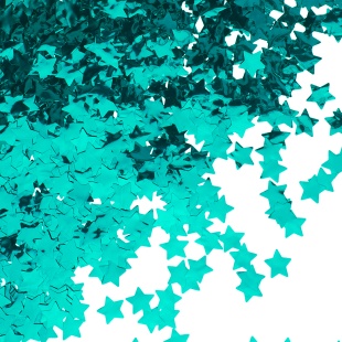 Конфетти фольга Звезда, Тиффани, Металлик, 1,5 см, 50 г.