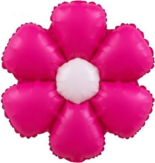 Шар с клапаном (20''/51 см) Цветок, Ромашка (надув воздухом), Фуше, 1 шт.