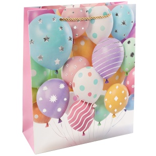 Пакет подарочный, 210гр, Множество шаров, Дизайн №3, Металлик, 23*18*10 см, 1 шт.