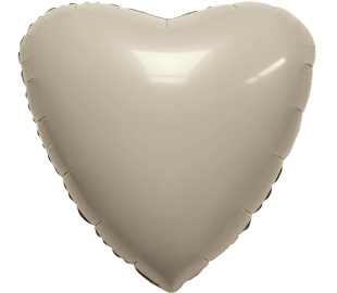 Шар (19''/48 см) Сердце, Мистик, Кремовый, Сатин, 1 шт.