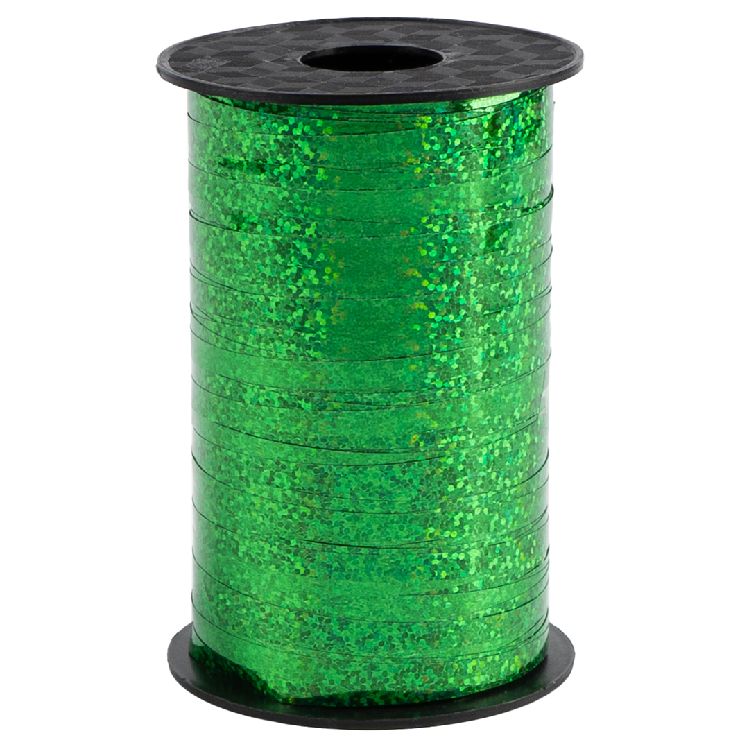 Лента полипропиленовая (0,5 см*250 м) Зеленый, Голография, 1 шт.