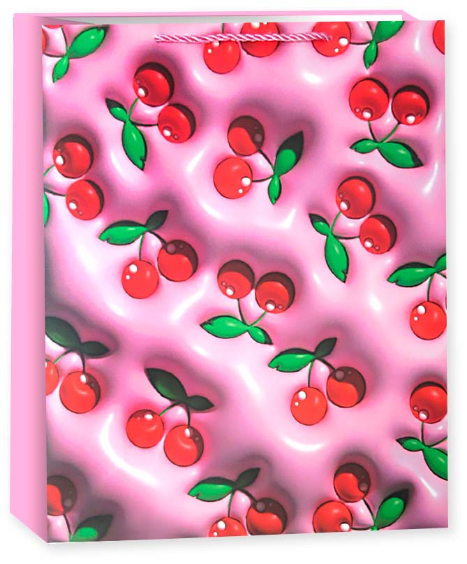 Пакет подарочный, 210гр, Фрукты Ягодки, Дизайн №3, 23*18*10 см, 1 шт.
