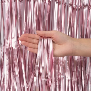 Занавес Дождик Розовый, Матовый металл, 100*200 см, 1 шт.