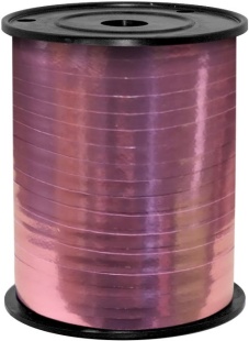 Лента полипропиленовая (0,5 см*250 м) Розовый, Металлик, 1 шт.