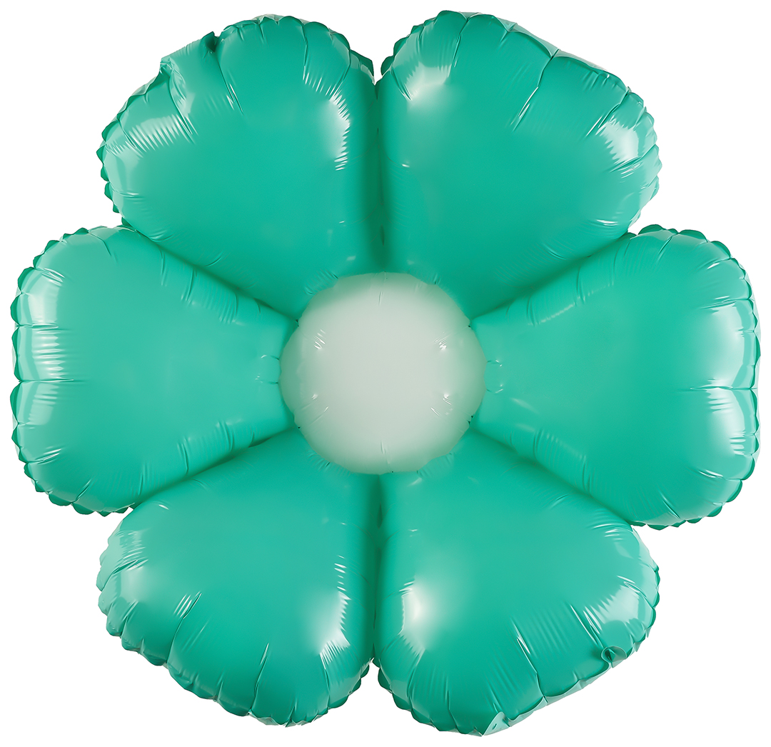 Шар (30''/76 см) Цветок, Ромашка (надув воздухом), Мятный, 1 шт.