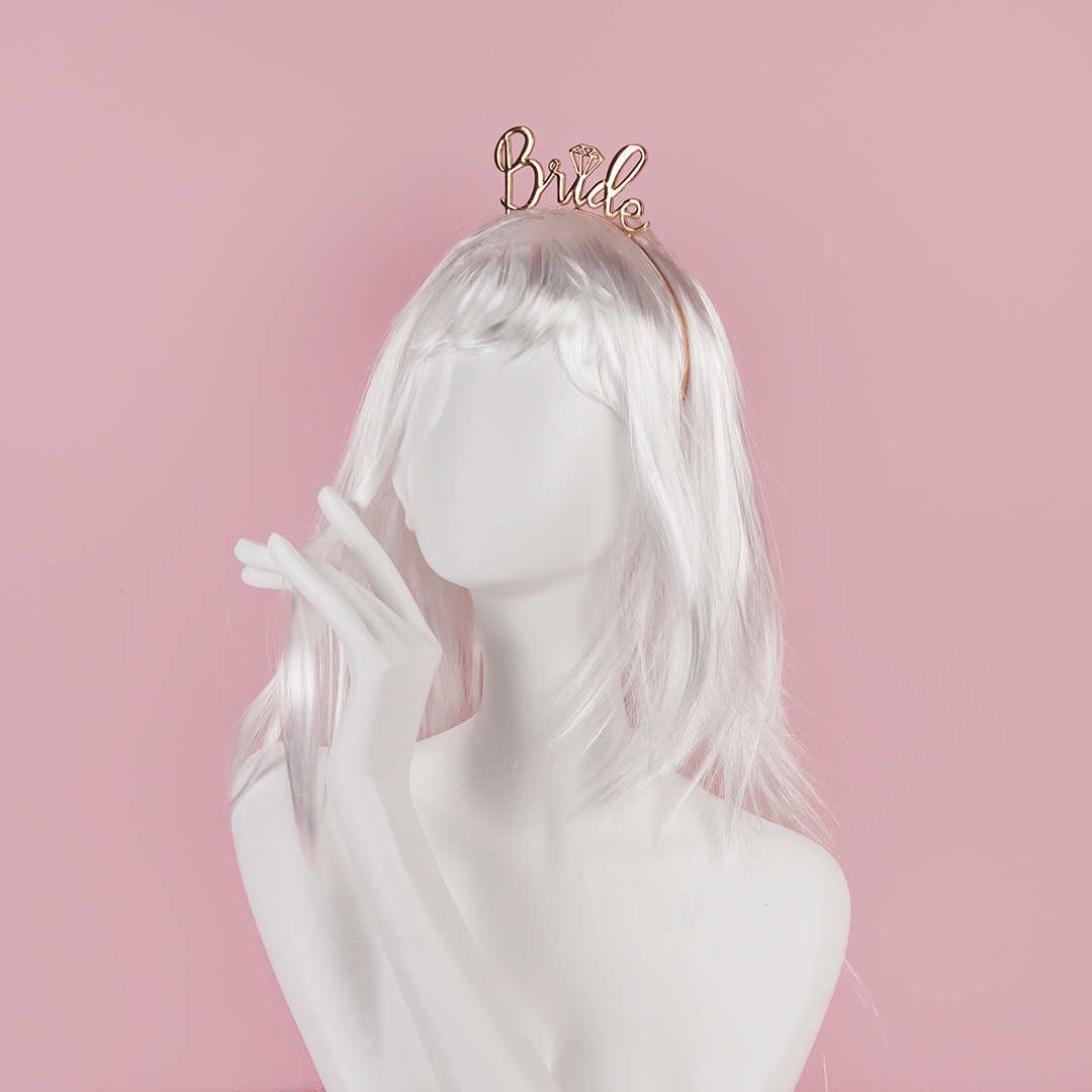 Ободок, BRIDE, металл, Розовое Золото, 1 шт. 