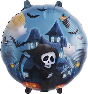 Шар (20''/51 см) Круг, Дом с привидениями, Ночь на Хэллоуин, 1 шт.