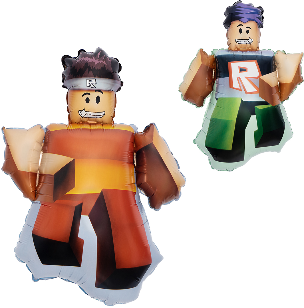 Шар (34''/86 см) Фигура, Блоки, Мальчики Герои, 1 шт.