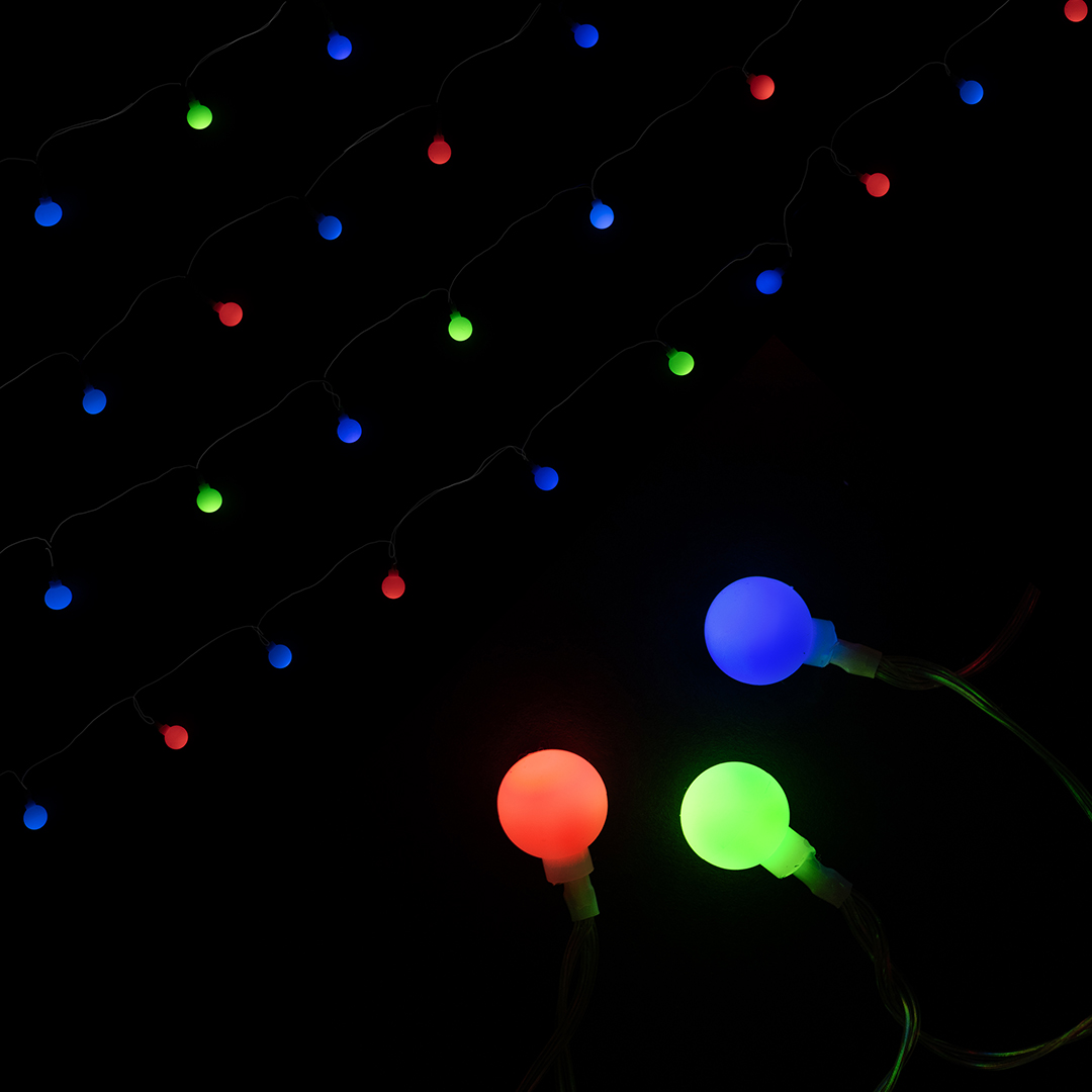 Светодиодная гирлянда Шарики, 20 Led, IP14, 3 м. Разноцветный, 1 шт.