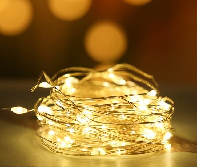 Светодиодная гирлянда, Роса 50 Led, IP14, 5 м. Теплый белый, 1 шт.