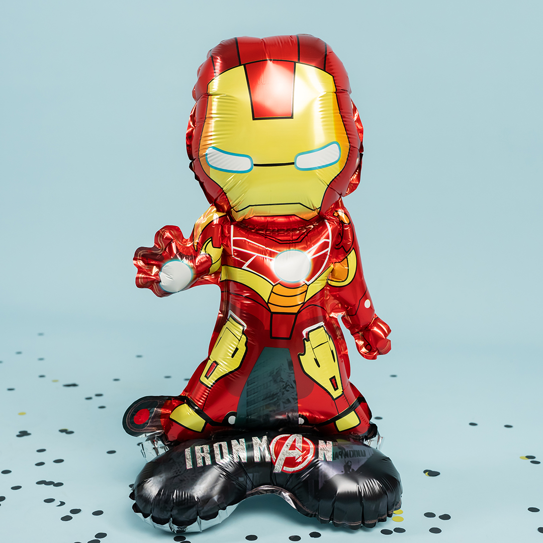 Шар 3D (23''/58 см) Фигура на подставке, Железный человек, 1 шт. в уп.