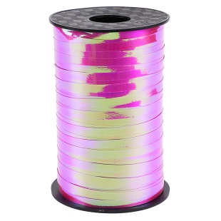 Лента полипропиленовая (0,5 см*250 м) Северное сияние, Ярко-розовый, Хамелеон, 1 шт.