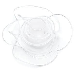 Лента декоративная (4 см*9,14 м) Органза с леской, Белый, 1 шт.