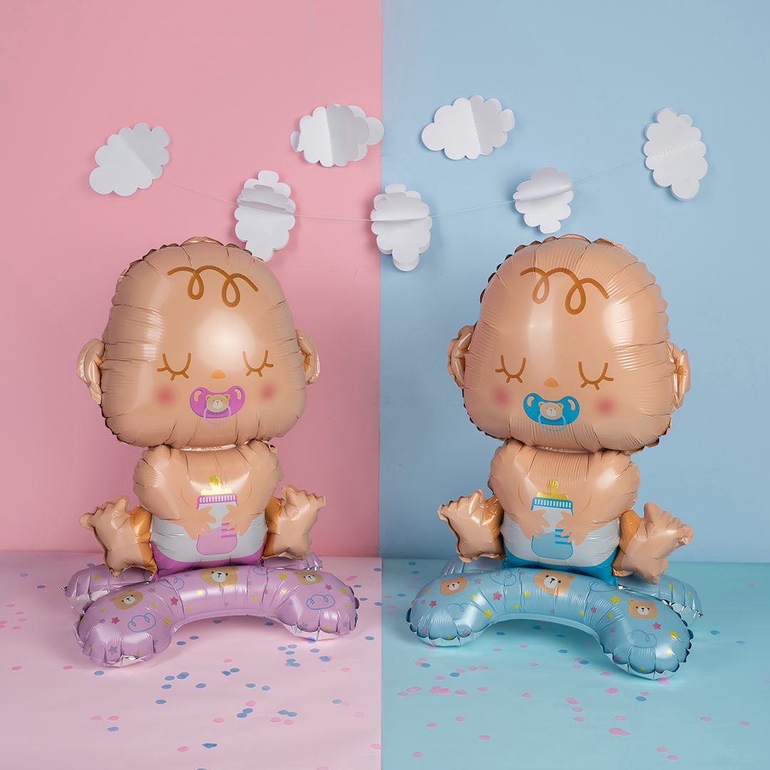 Шар 3D (25''/64 см) Фигура на подставке, Малыш Мальчик, 1 шт. в уп.