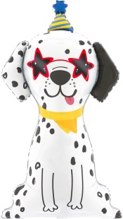Шар (33''/84 см) Фигура, Далматинец в колпачке, 1 шт.