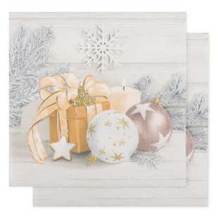 Сервировочные салфетки, Праздничный натюрморт, 33*33 см, 20 шт.