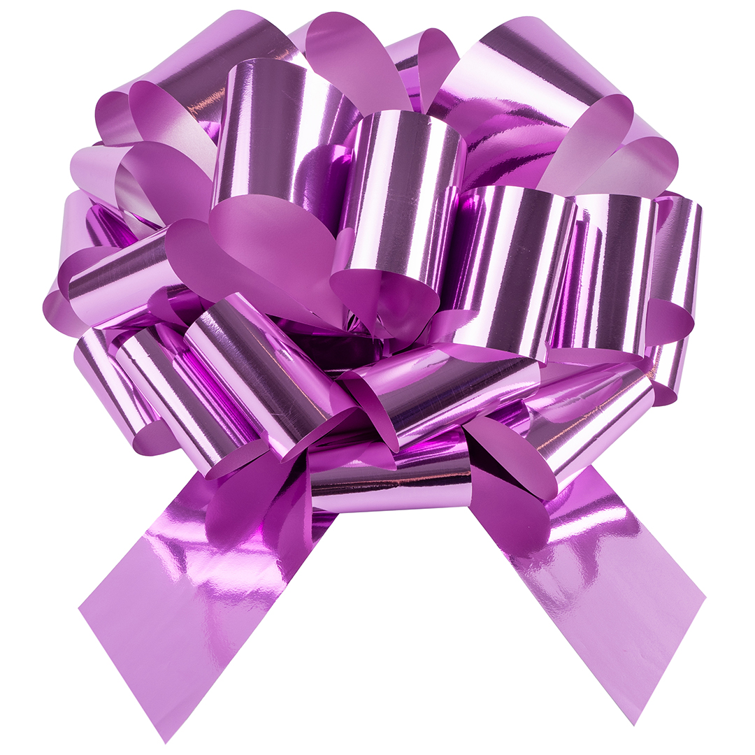 Бант Шар, Розовый, Металлик, 36 см, 1 шт. в упак. 