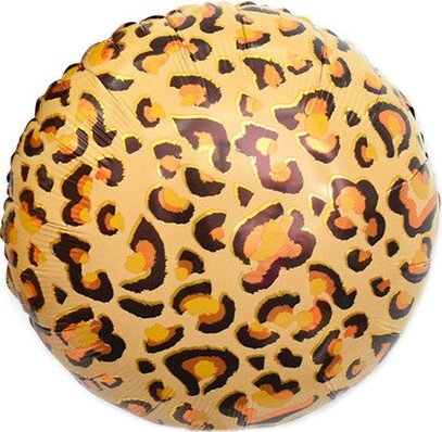Шар (18''/46 см) Круг, Сафари, Леопард, 1 шт.