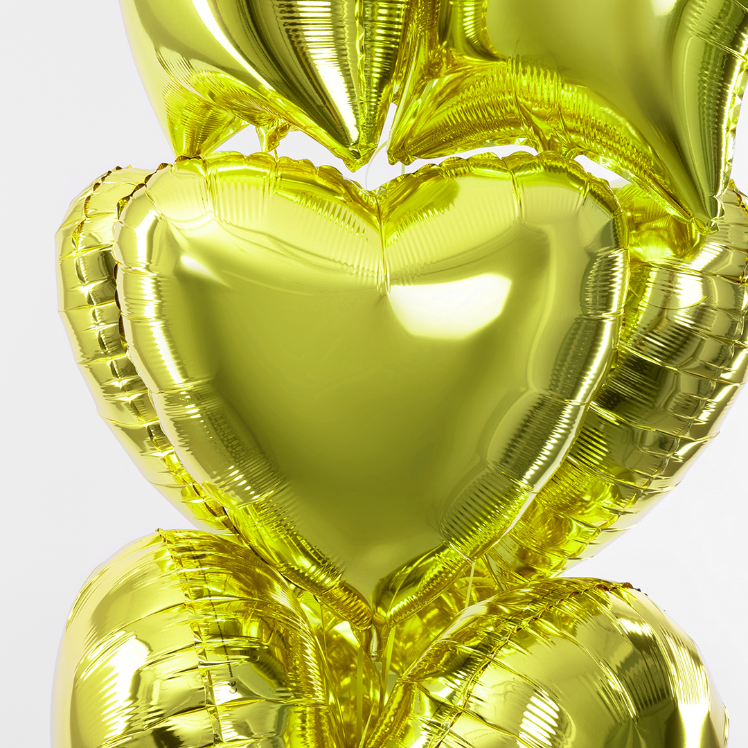 Шар (18''/46 см) Сердце, Лайм, 1 шт.