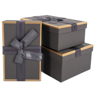 Набор коробок  Стильный презент, Графит, 23*16*9,5 см, 3 шт. в упак. 